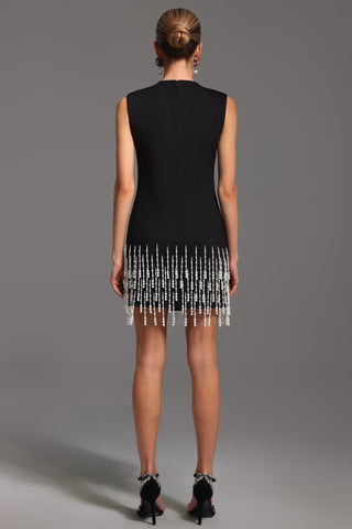 Nanci İnci Detaylı Kolsuz Mini Elbise