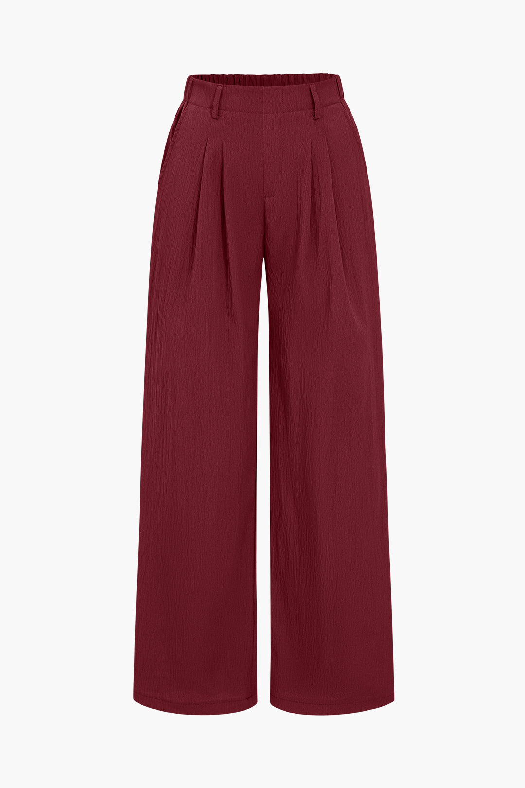 Basic Katı Dantelli Geniş Paça Pantolon
