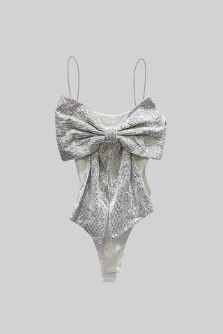 Önü Büyük Pullu Fiyonklu Bodysuit