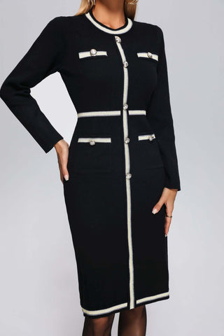 Magdalena Örgü Midi Elbise