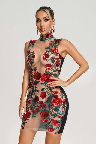 Noa Pul Payetli Mini Elbise