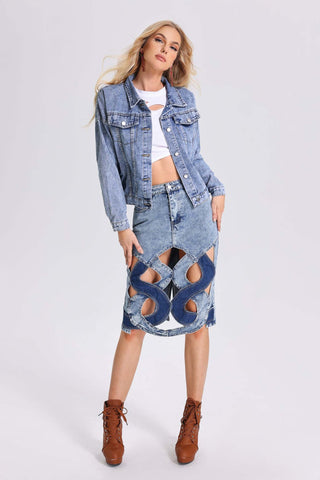 Ferean İllüzyon Kesikli Etek