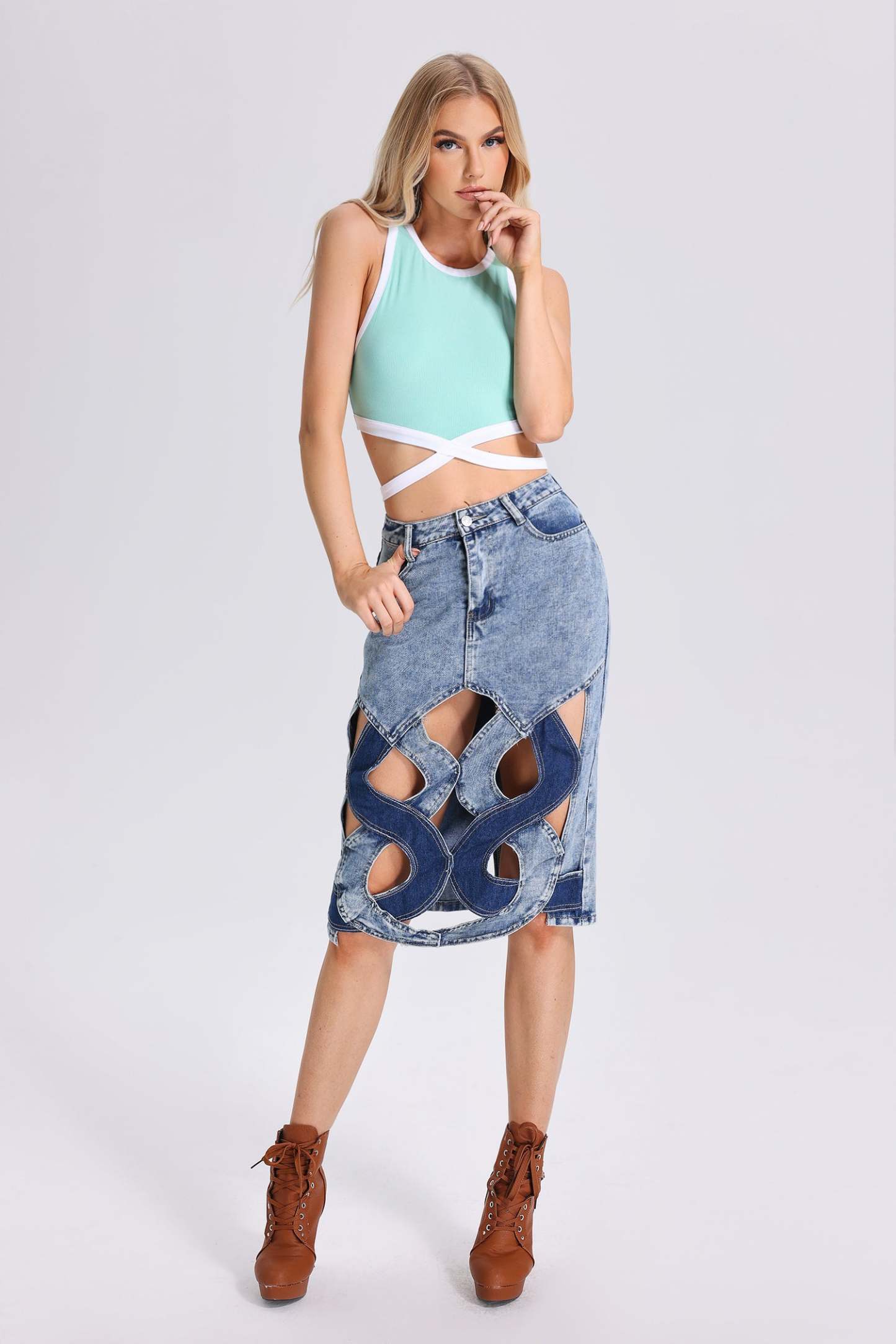 Deliyn Yeşil Örgü Üst