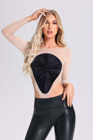 Yüksek Bel Bükümlü Body