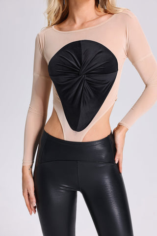 Yüksek Bel Bükümlü Body