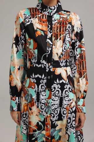 Mellies Desenli Midi Elbise