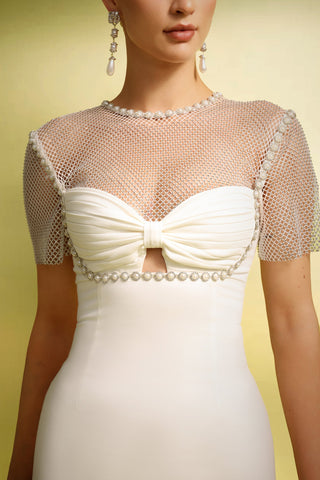 Wille Kısa Kollu Ajourlu Mini Elbise