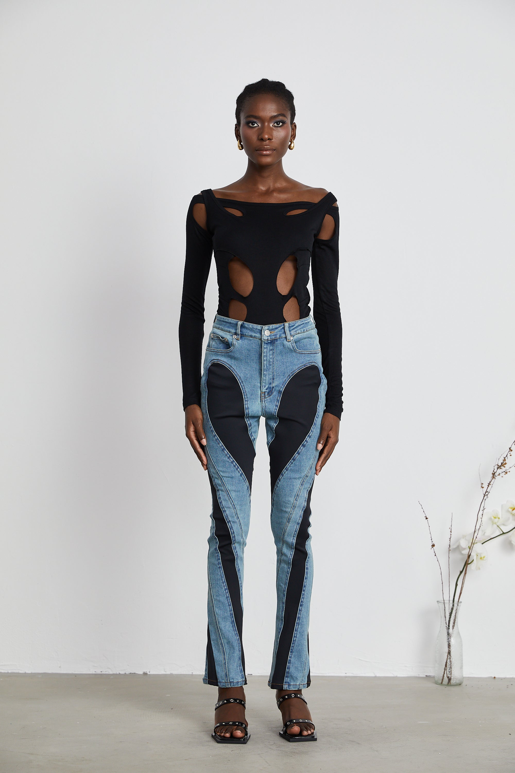 Noémie spiral dar kot pantolon