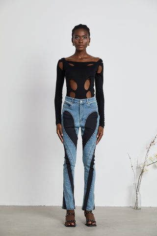 Noémie spiral dar kot pantolon