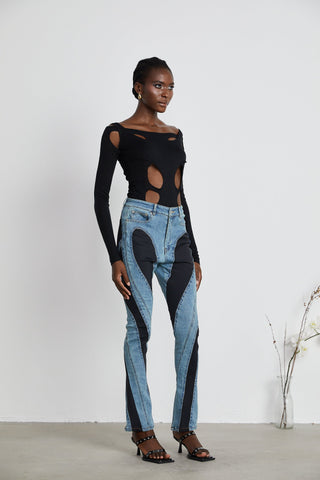 Noémie spiral dar kot pantolon