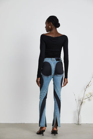 Noémie spiral dar kot pantolon