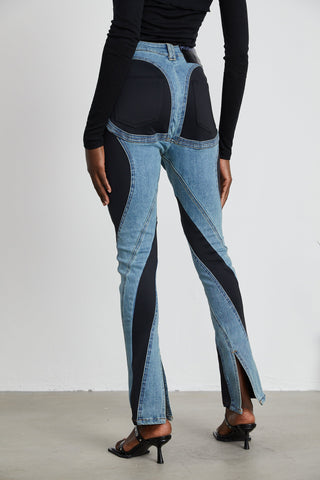 Noémie spiral dar kot pantolon