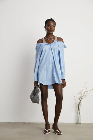 Agathe gömlek mini elbise