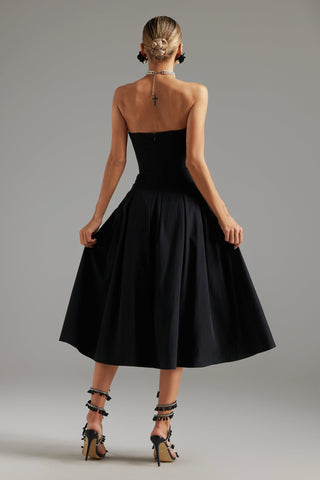 Askılı Uzun Elbise