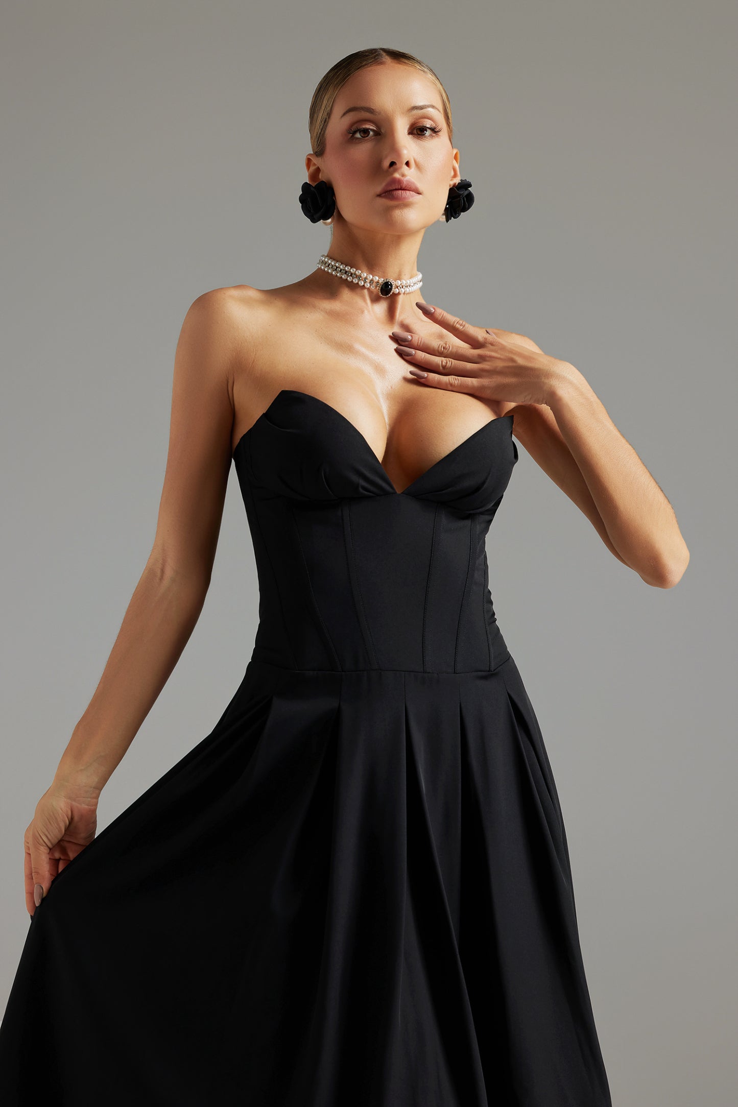 Askılı Uzun Elbise