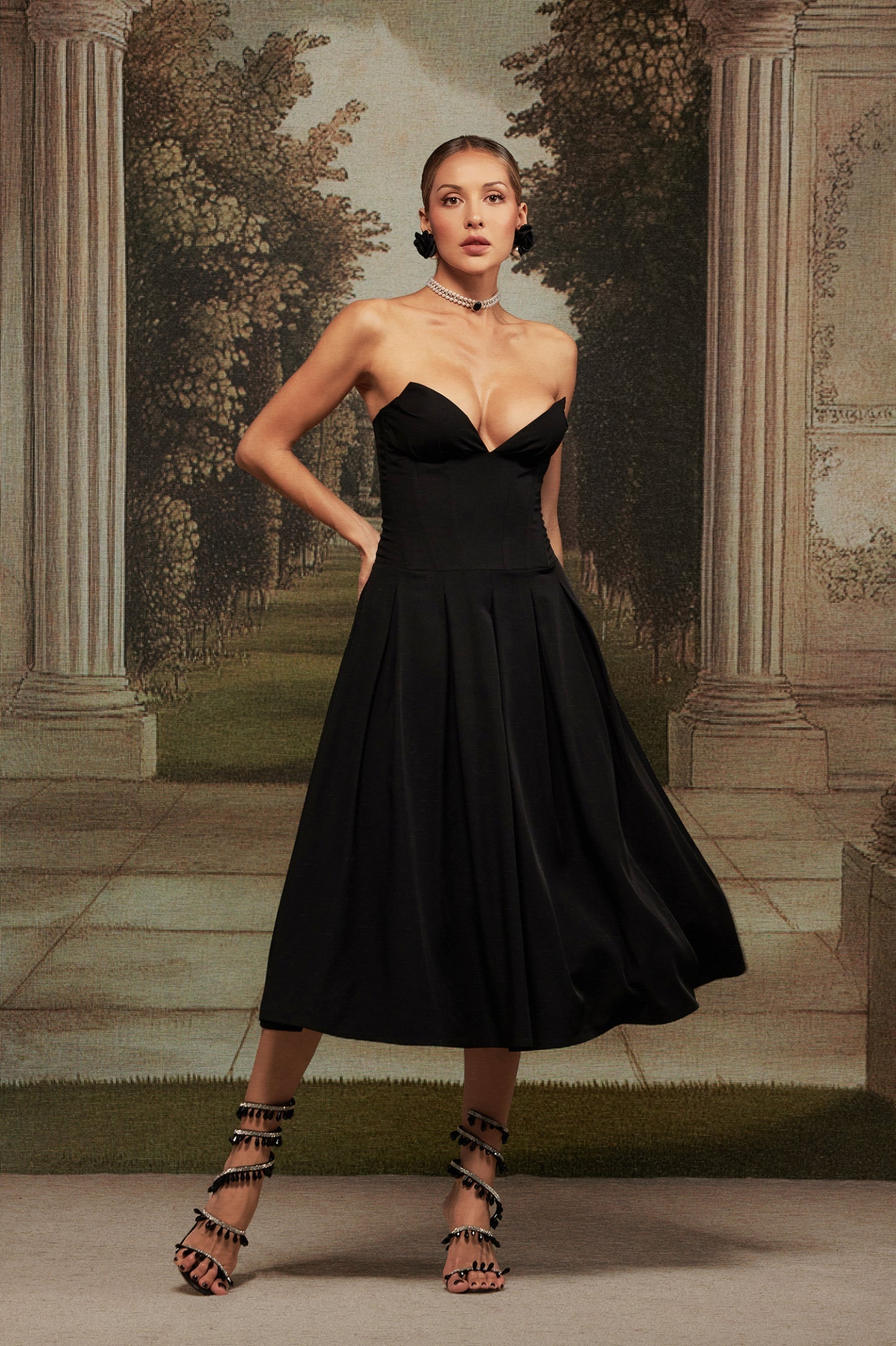 Askılı Uzun Elbise