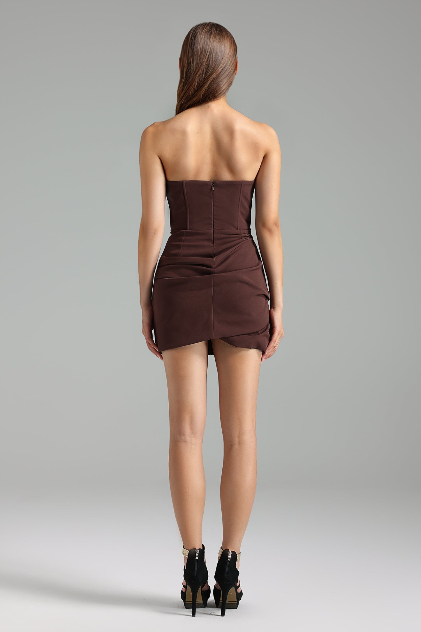 Nanci Askısız Korse Mini Elbise
