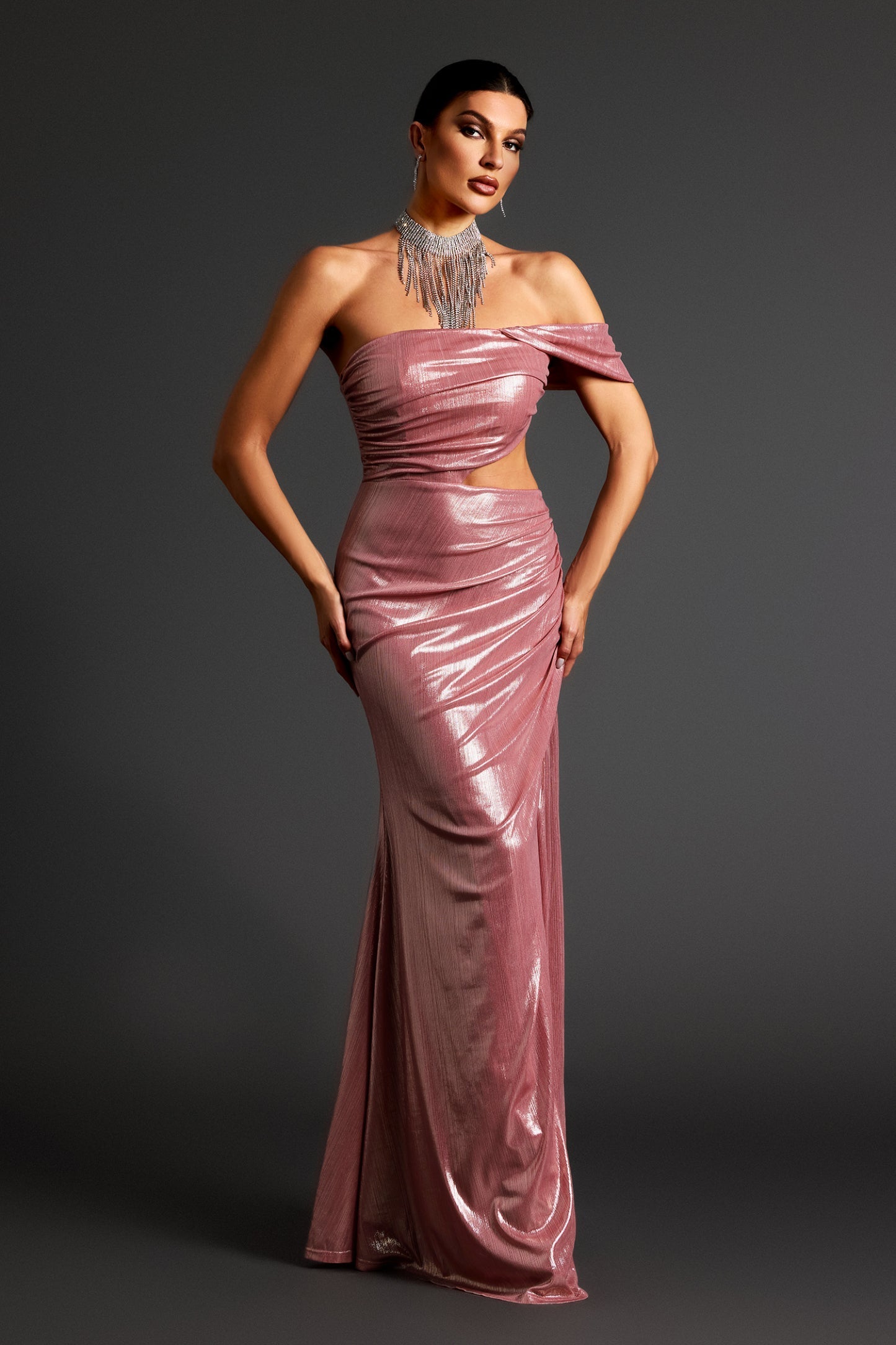 Clara Fonet Özel Tasarım Maksi Elbise