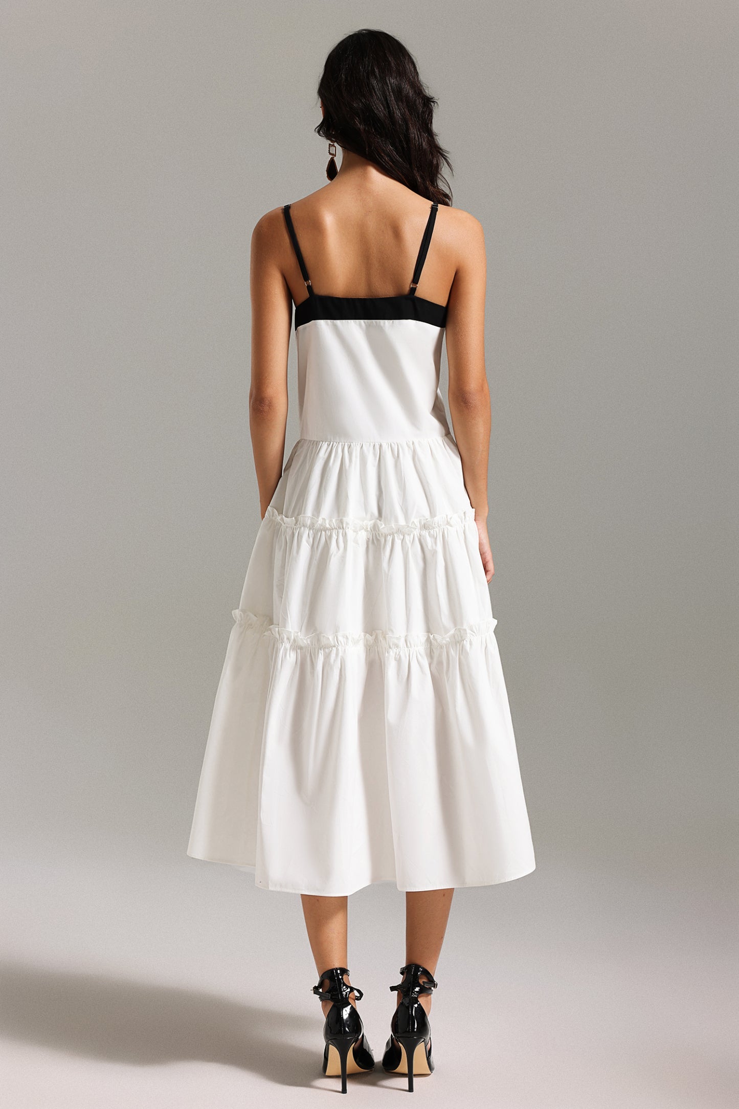 Zaysha Halter Volanlı Midi Elbise