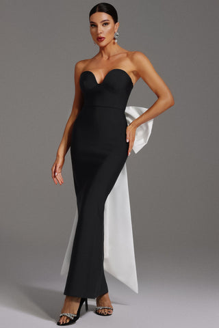 Bağcıklı Maksi Boy Kolsuz Elbise