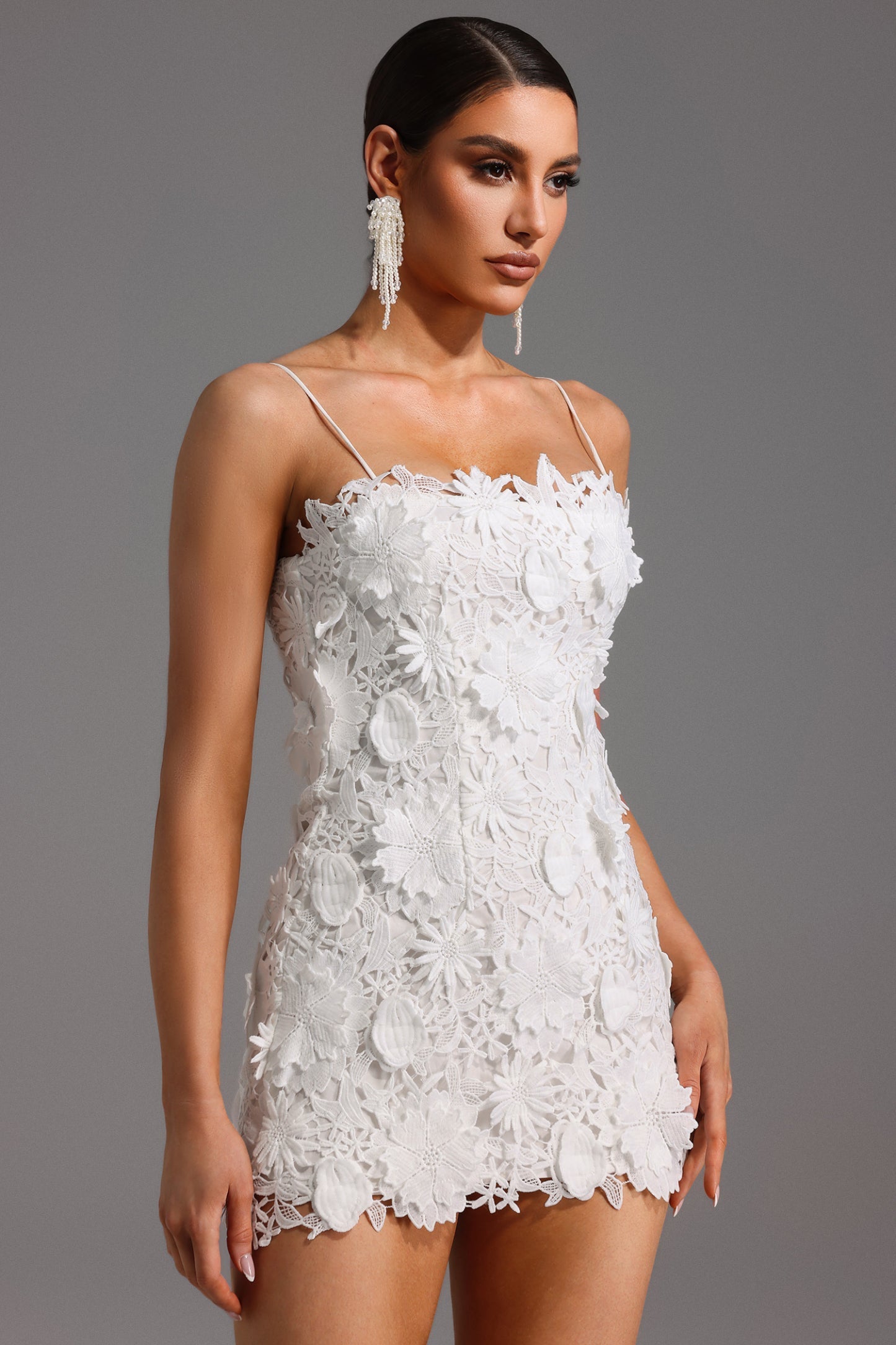 Çiçek Desenli Kolsuz Mini Elbise