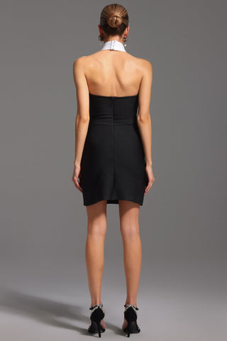 Daryl Halter Yaka Kolsuz Bandaj Mini Elbise