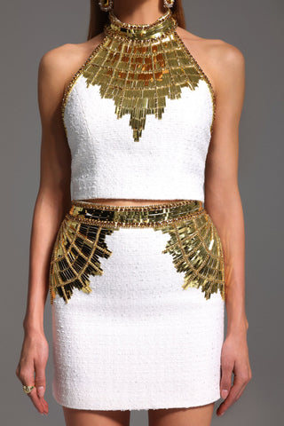 Havani Sequinli Kolsuz Mini İkili Takım