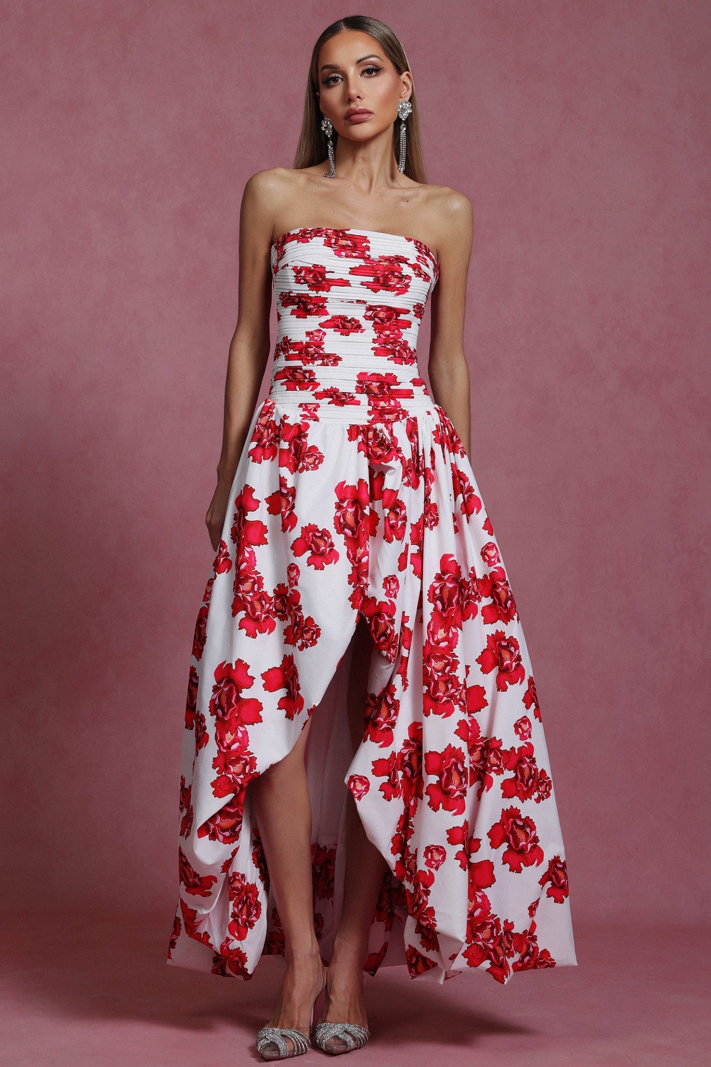 Tenley Volanlı Maksi Elbise