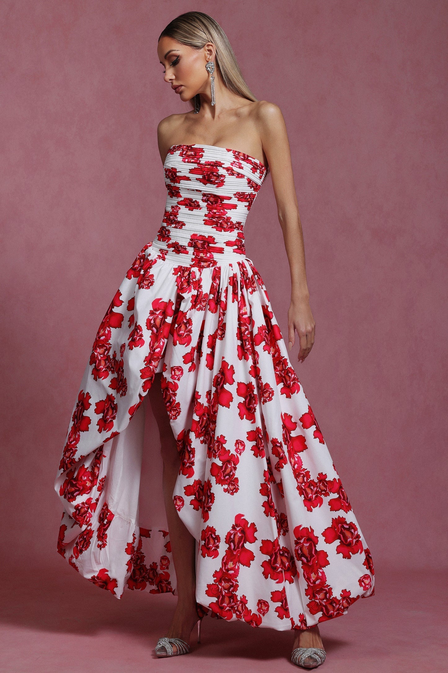 Tenley Volanlı Maksi Elbise