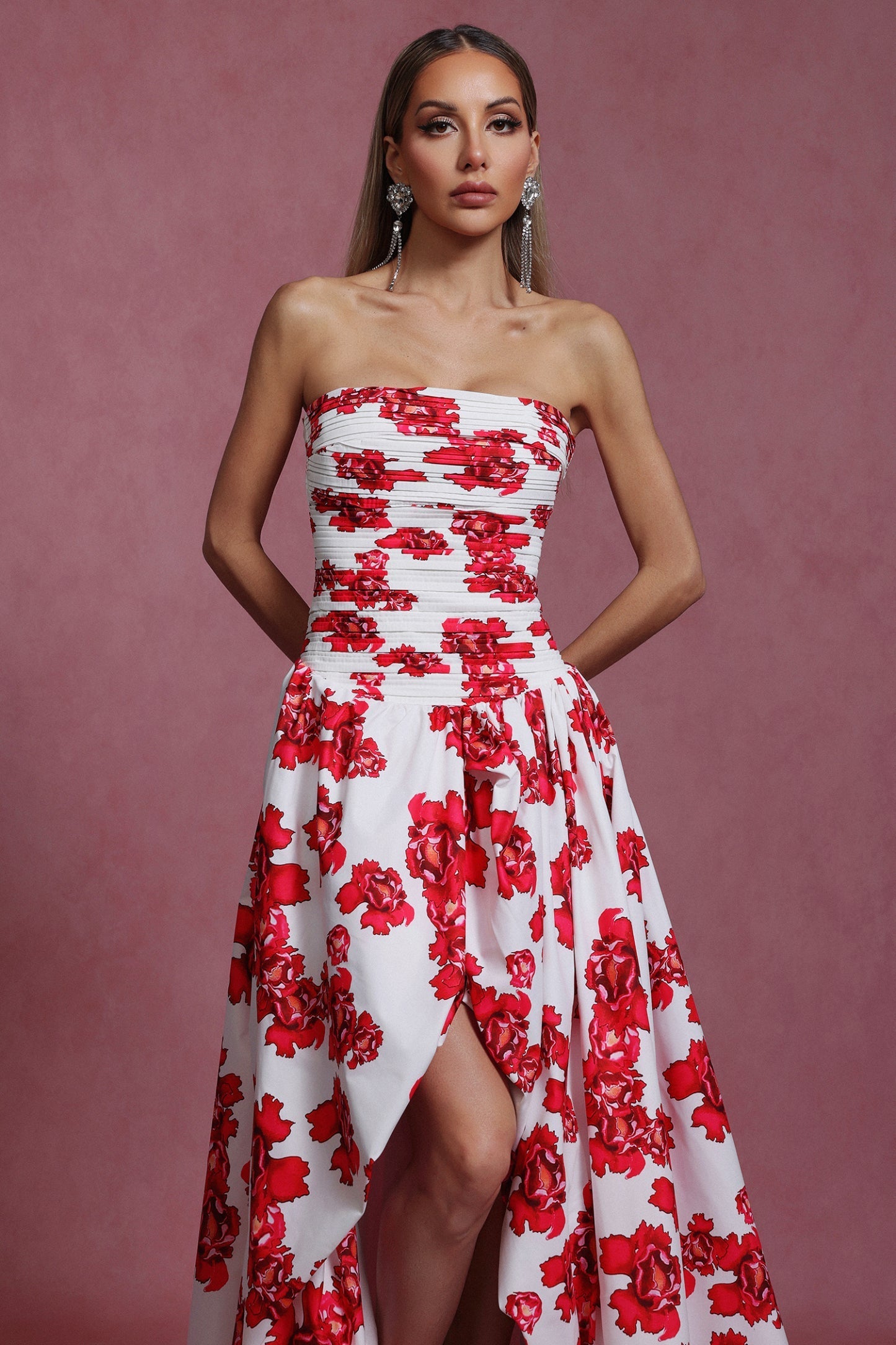 Tenley Volanlı Maksi Elbise