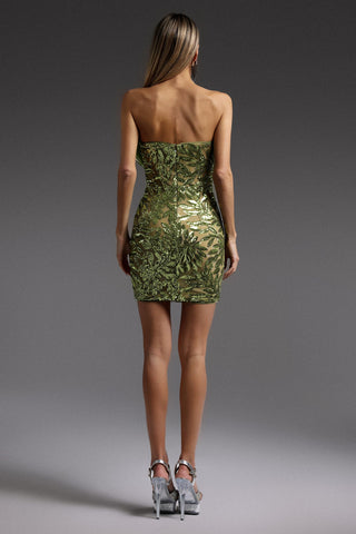 Della Payetli Kolsuz Mini Elbise