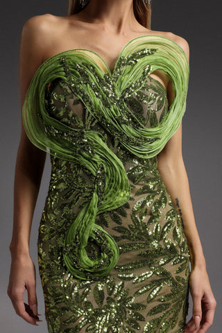 Della Payetli Kolsuz Mini Elbise