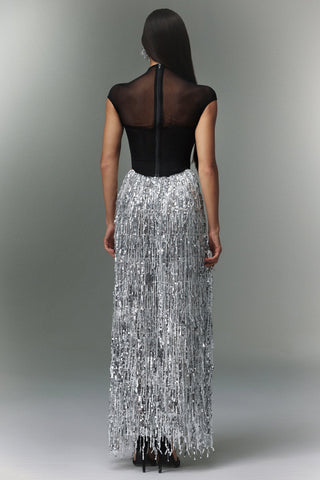 Felicity Kısa Kollu Püsküllü Maksi İkili Takım