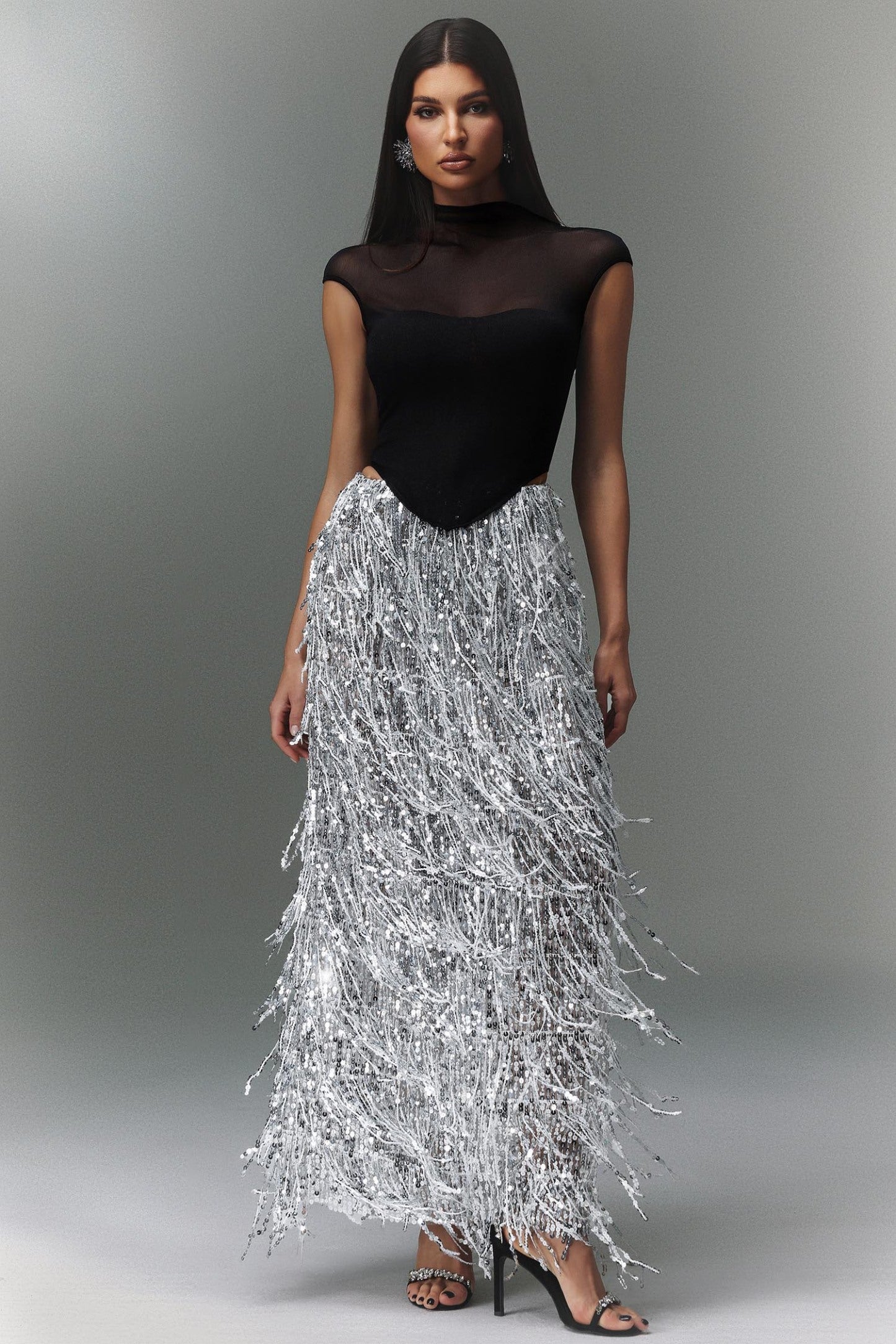 Felicity Kısa Kollu Püsküllü Maksi İkili Takım