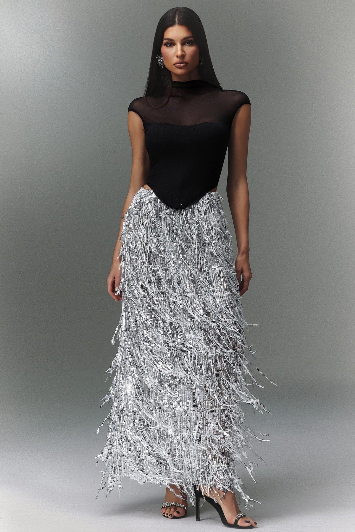 Felicity Kısa Kollu Püsküllü Maksi İkili Takım