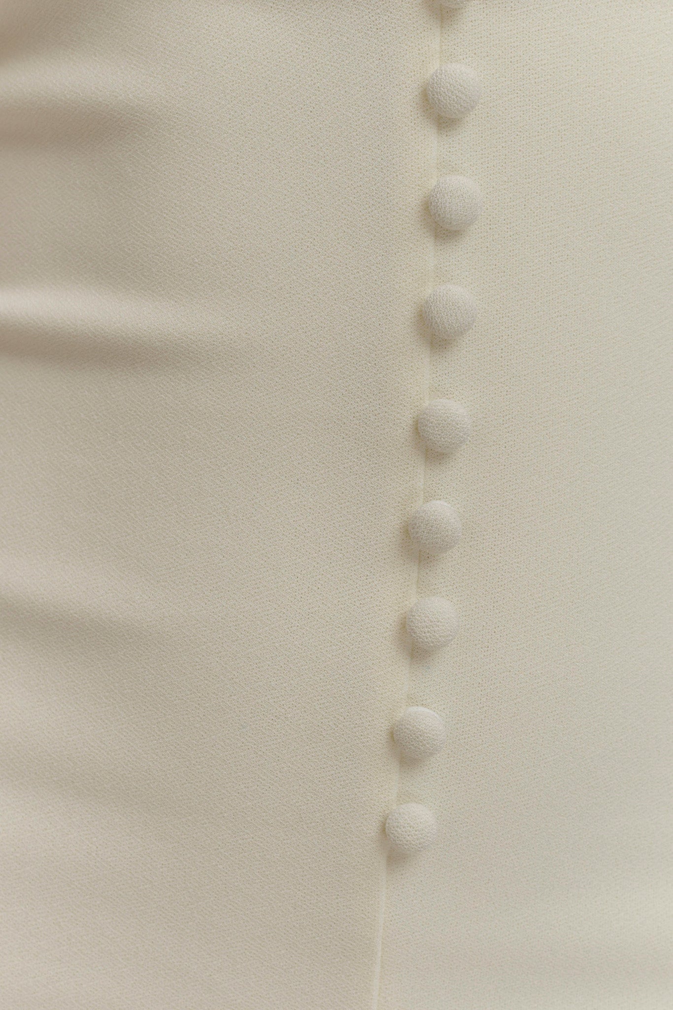 Annita Krep Boyundan Bağlamalı Midi Elbise - Fildişi