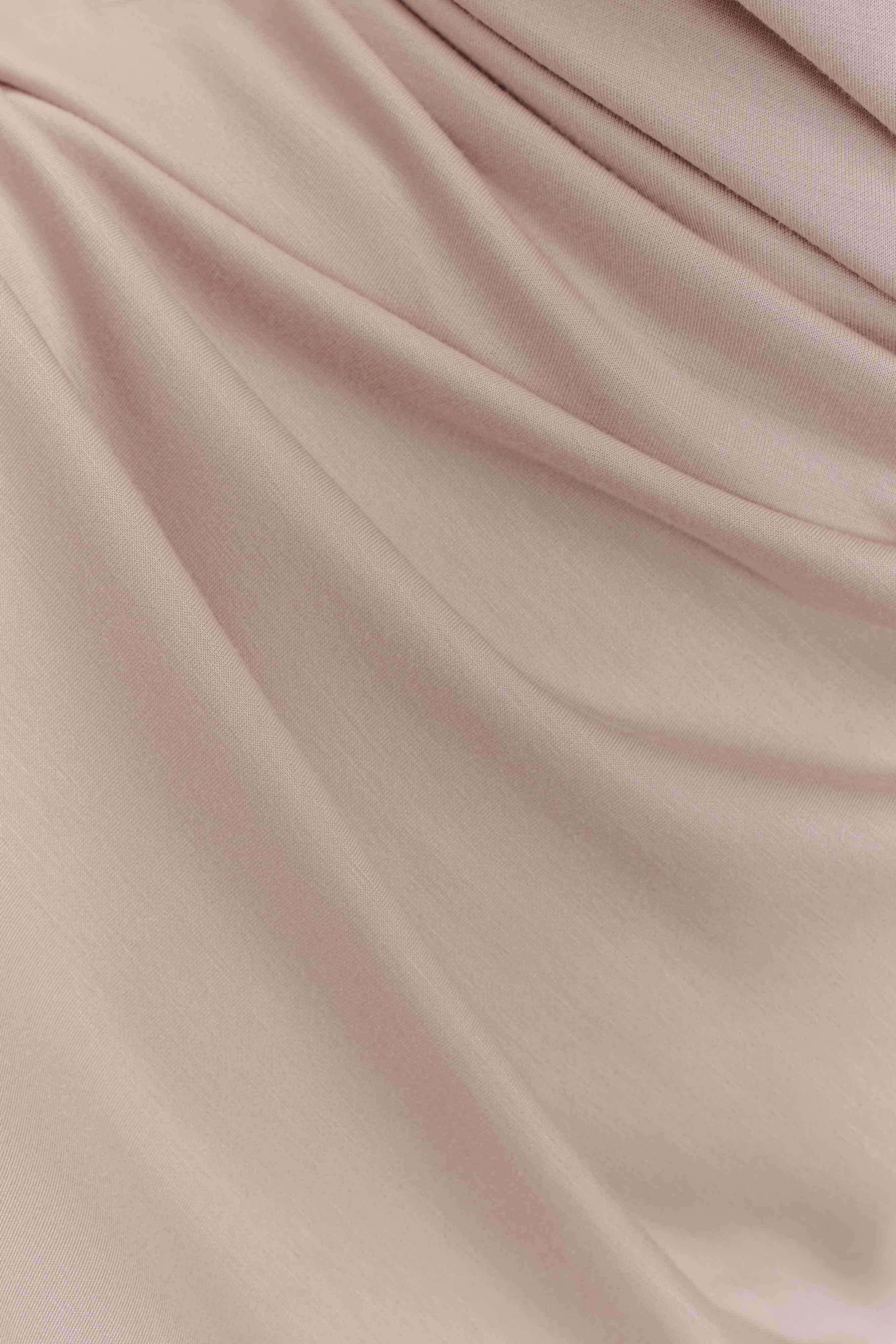 Lorelei Krep Twist Midi Elbise - Taupe