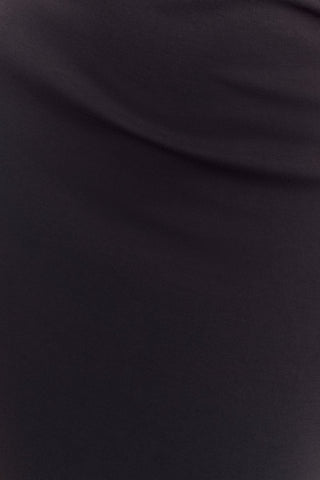 Lorelei Krep Twist Midi Elbise - Koyu Kömür