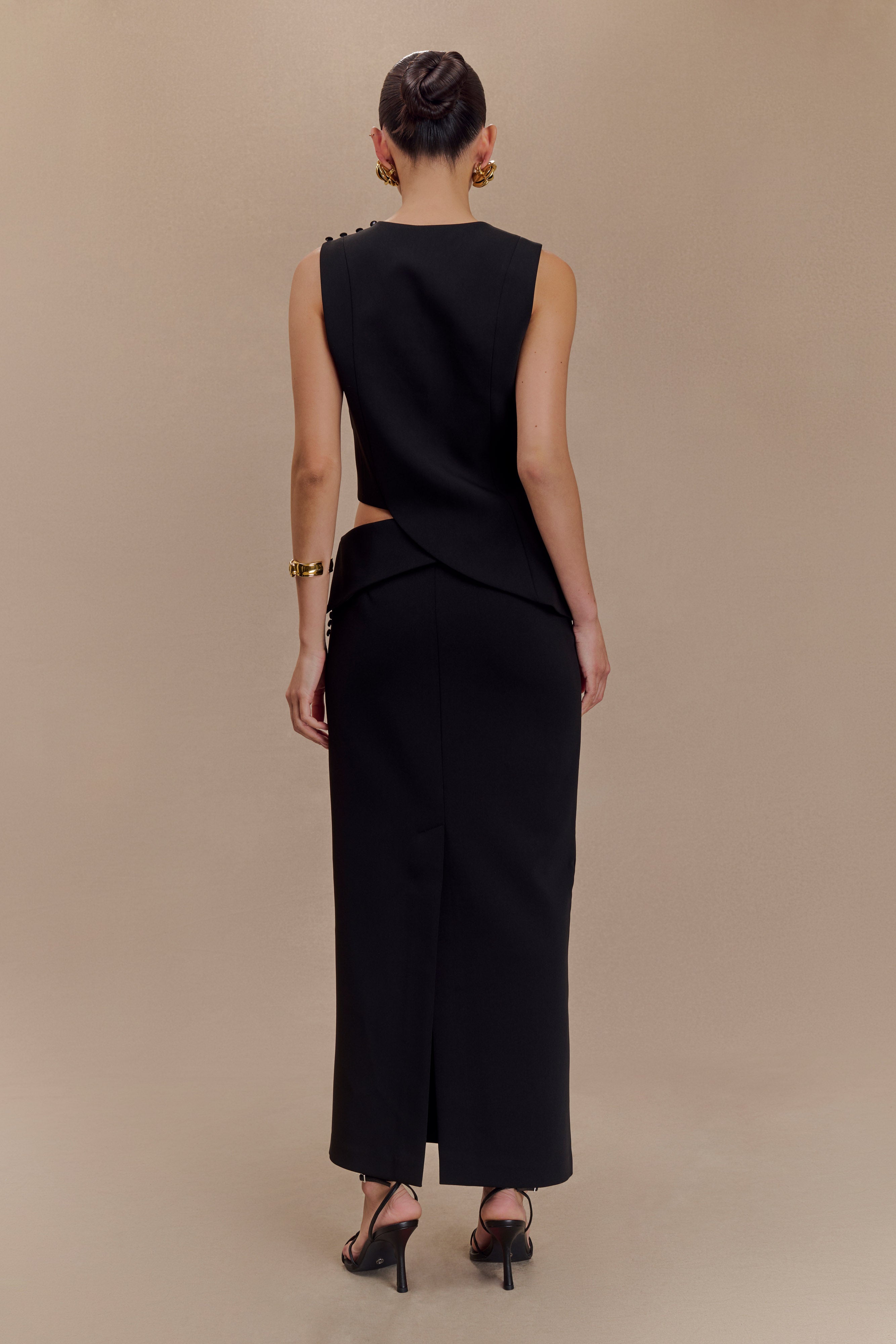 Astrid Midi Takım Elbise Etek - Siyah