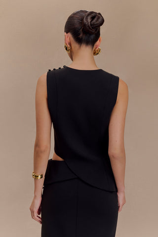 Astrid Asimetrik Kolsuz Takım Elbise Üstü - Siyah