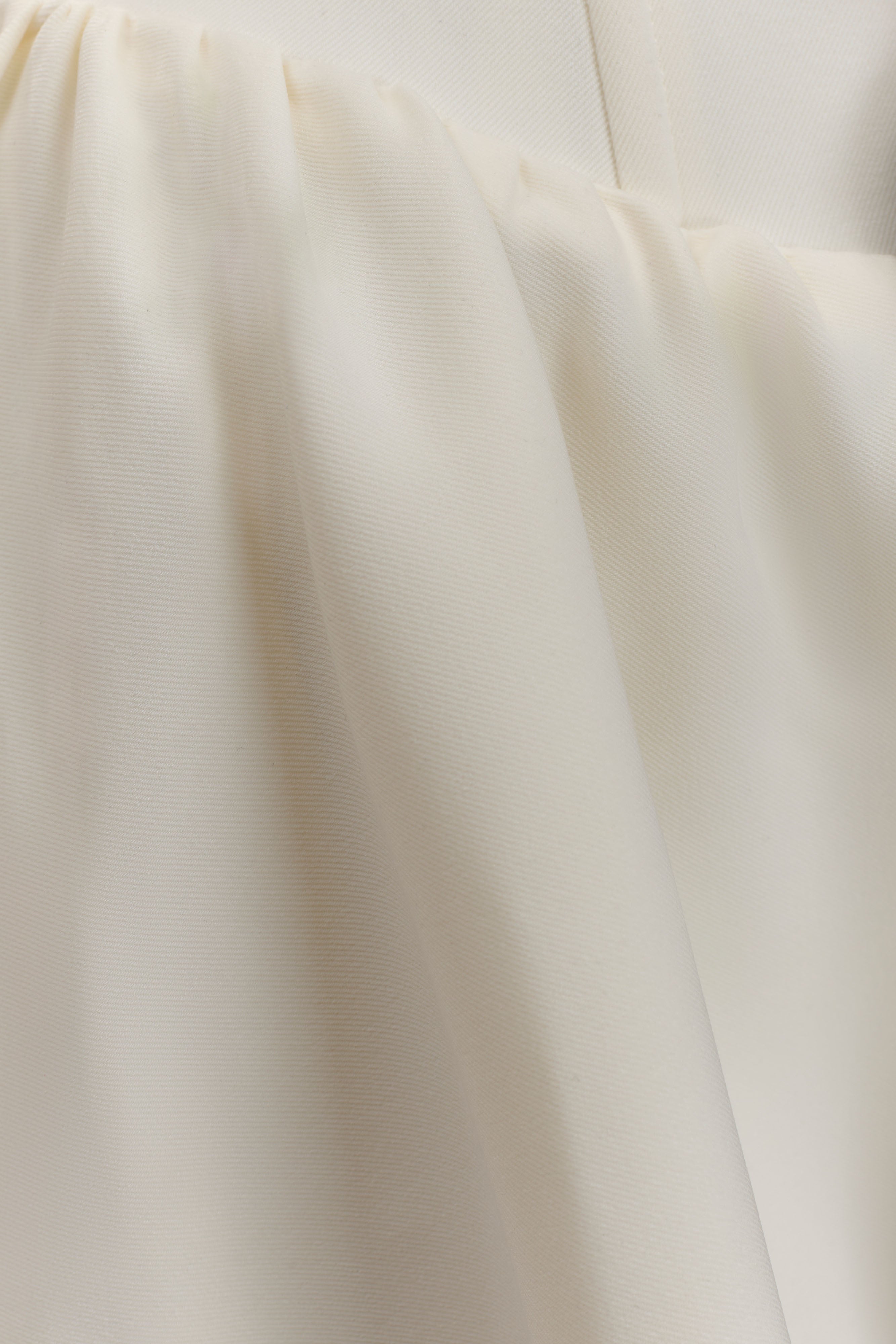 Penny Straplez Kontrast Midi Elbise - Fildişi Ve Bordo