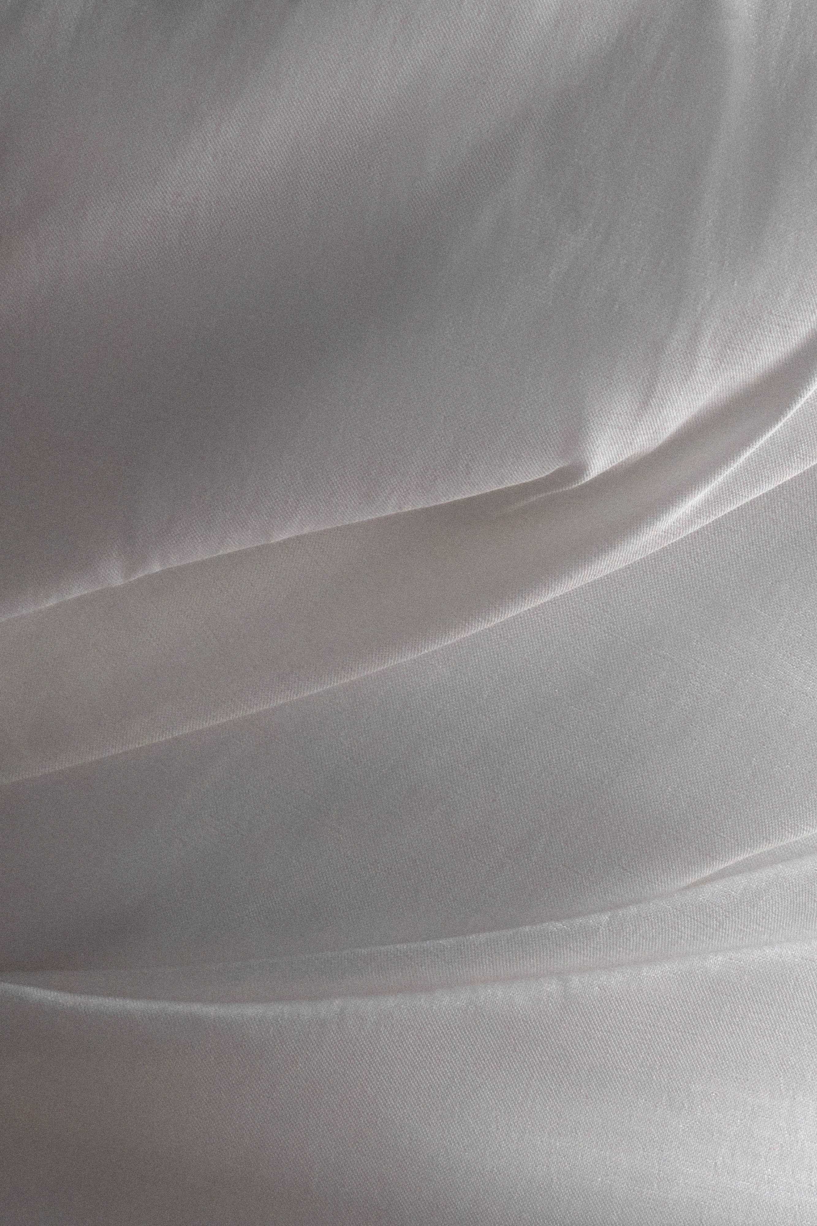 Leslie Büzgülü Tafta Mini Elbise - Beyaz