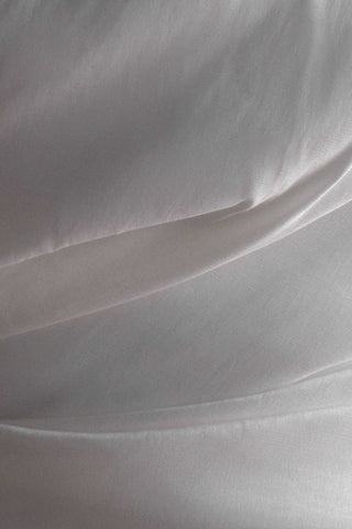 Leslie Büzgülü Tafta Mini Elbise - Beyaz