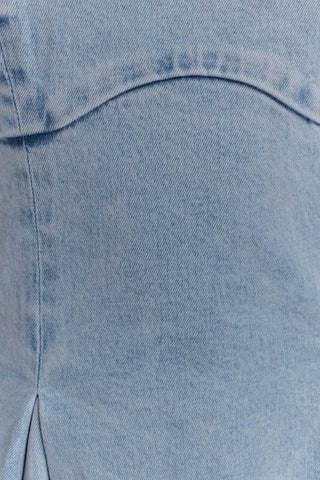 Harlyn Denim Midi Elbise - Açık Mavi