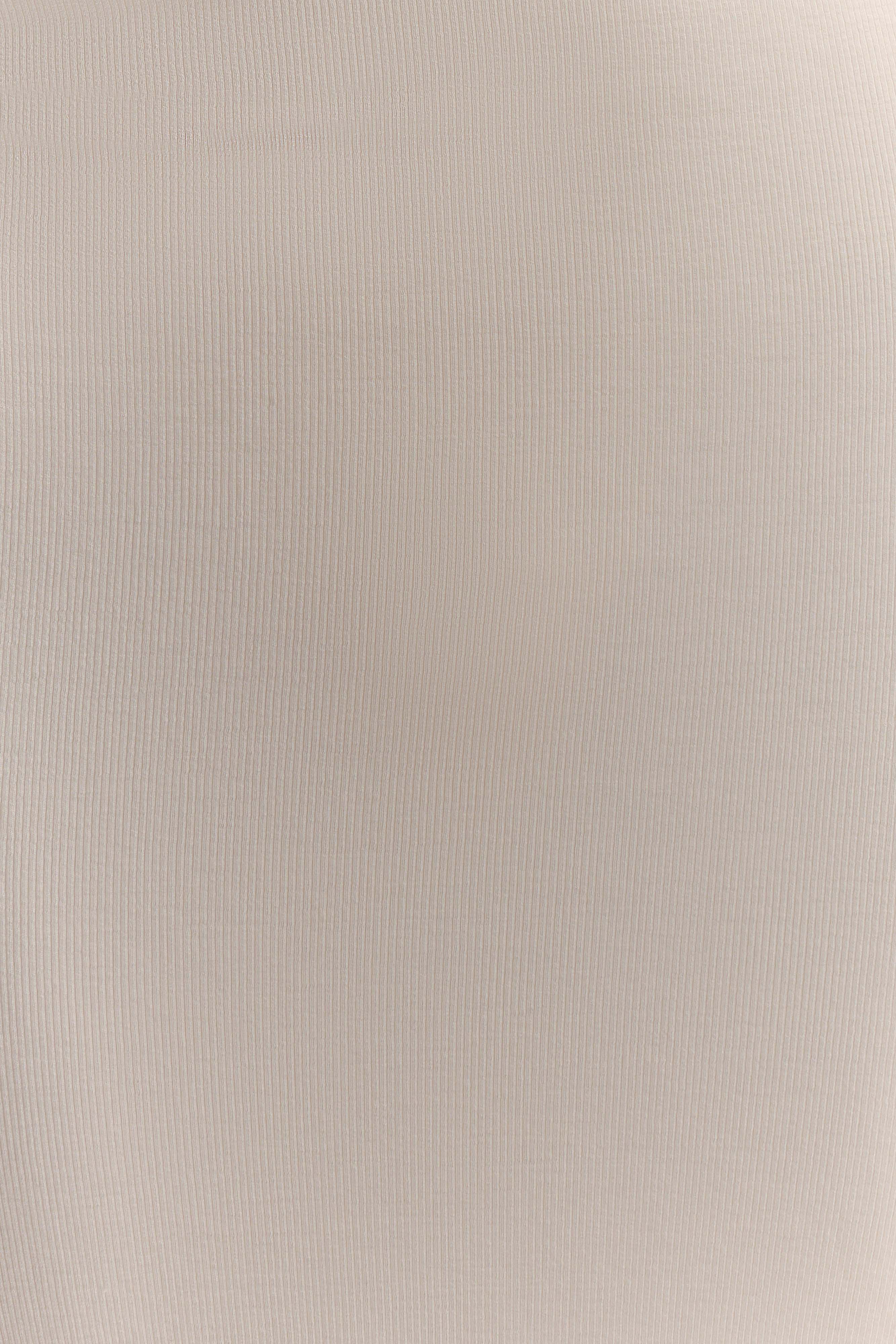 Anastasia Tek Omuz Modal Midi Elbise - Fildişi