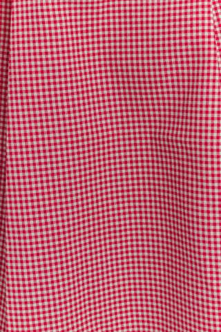 Juana Boyundan Bağlamalı Midi Elbise - Kırmızı Pötikareli