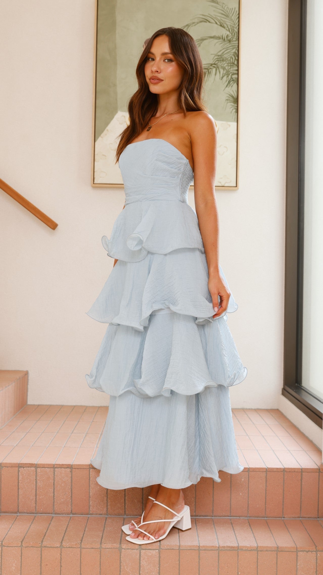 Lanica Maxi Elbise - Mavi