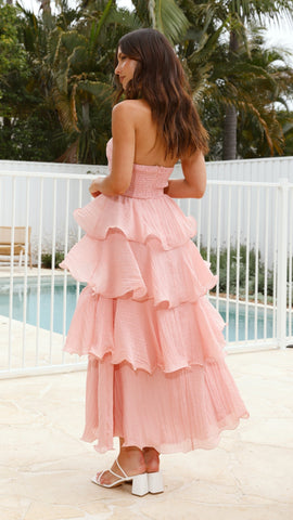 Lanica Maxi Elbise - Pembe