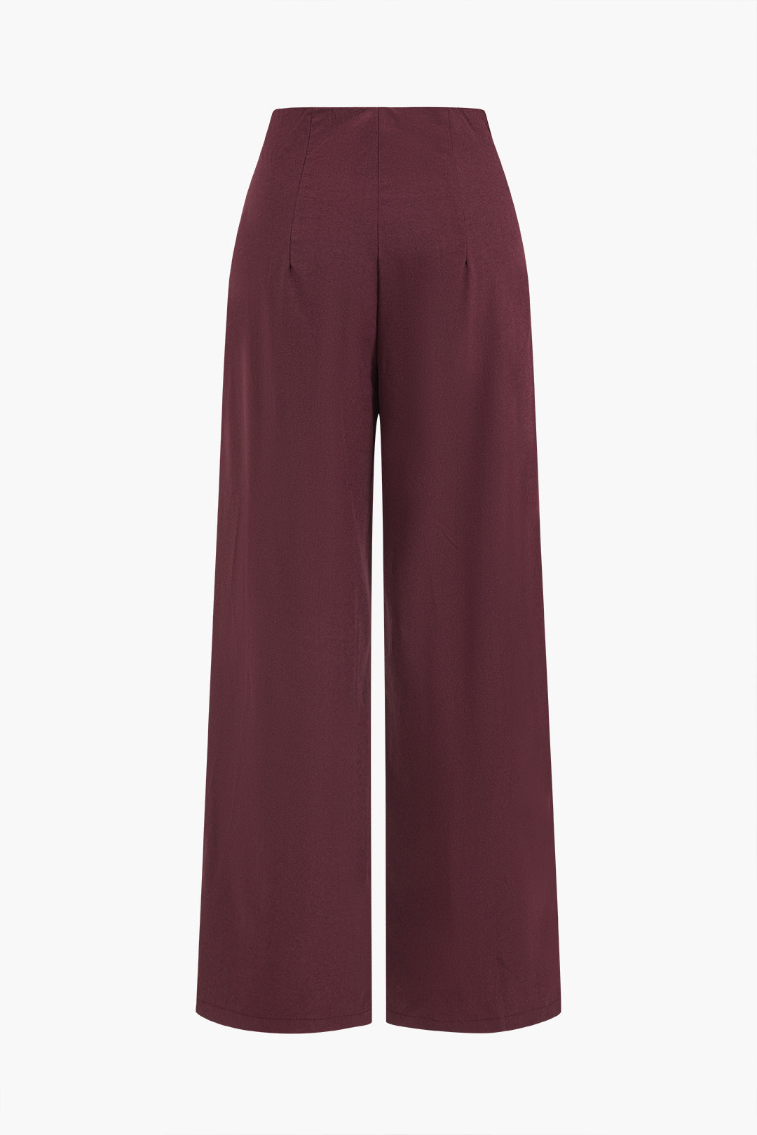 Düğme Detaylı Geniş Paça Pantolon
