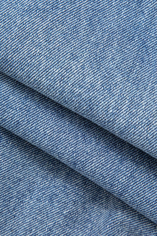 Denim Patchwork Düz Paça Kot